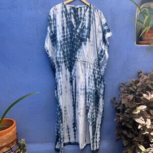 la la leela tie dye cotton caftan